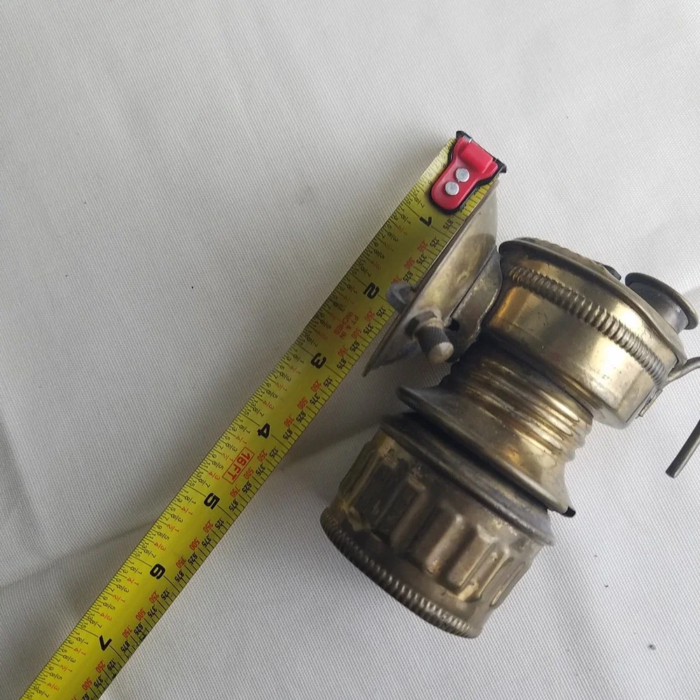 Antique Brass Miner s Lamp Oil Lantern Vintage‎ Industrial Shanklin mfg